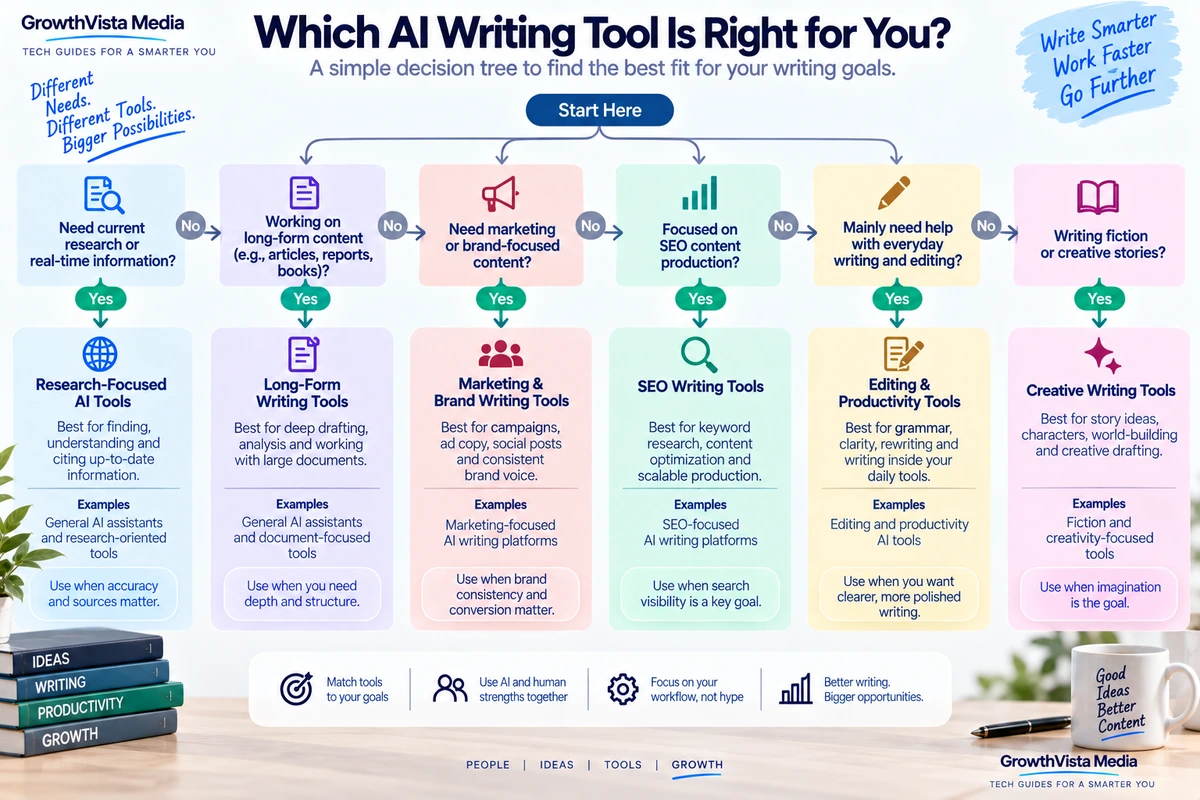 AI writing tool decision tree
