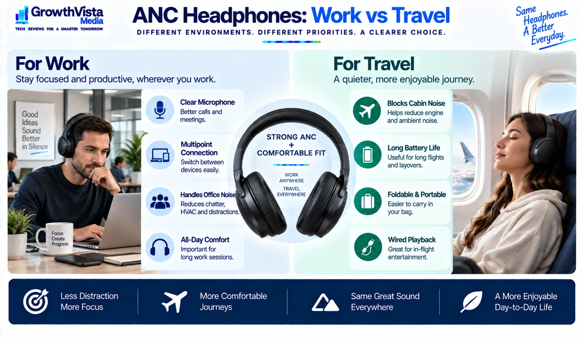 Noise-cancelling headphones for work vs travel