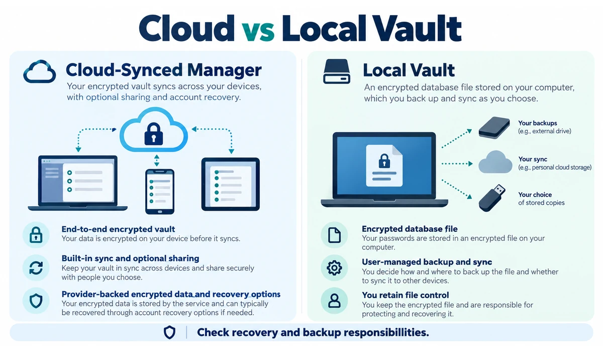 Cloud password manager vs local password vault
