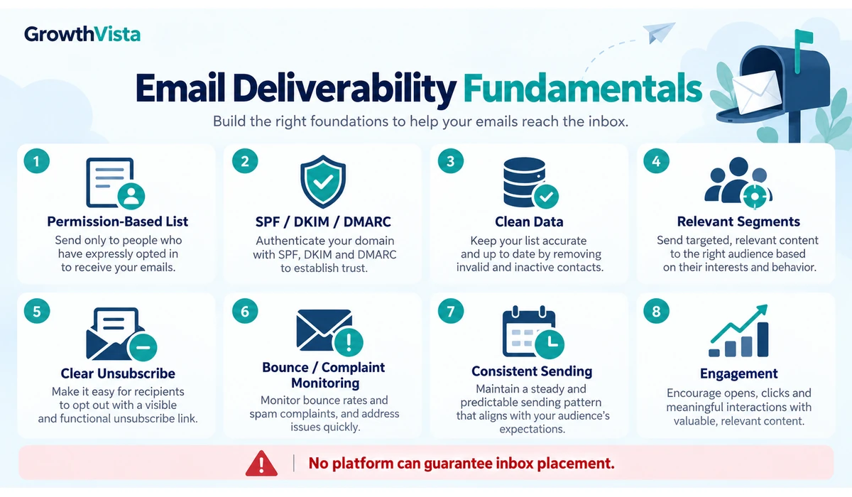 Email deliverability fundamentals checklist