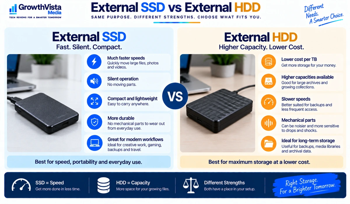 External SSD vs external hard drive comparison