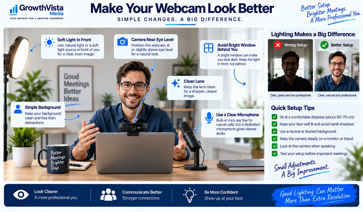 How to improve webcam quality and video meeting setup