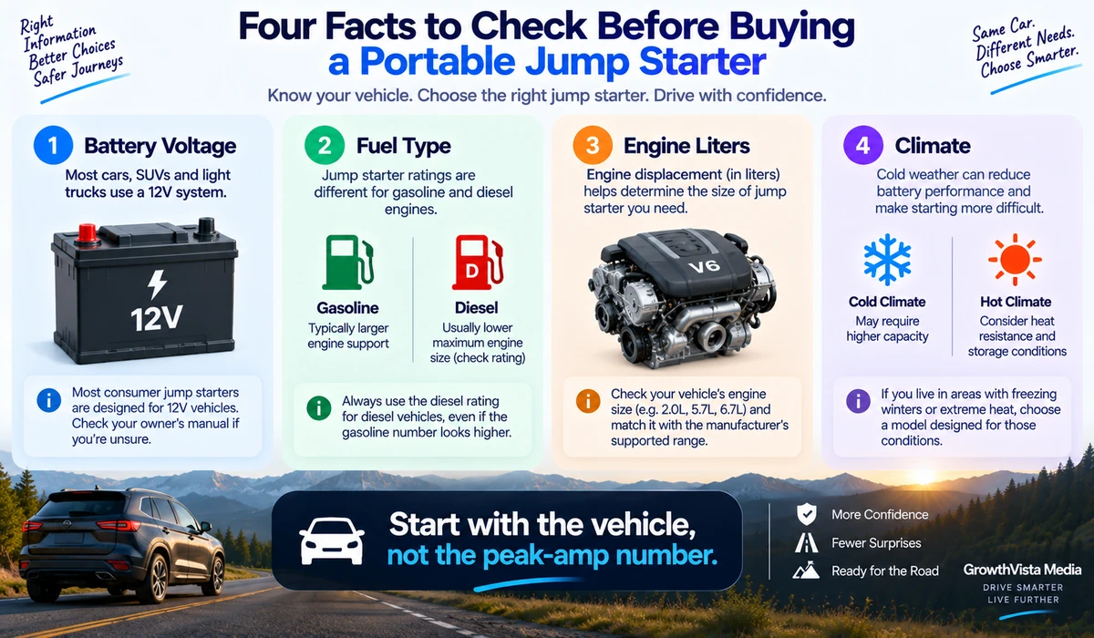 How to choose a jump starter: four vehicle facts before buying