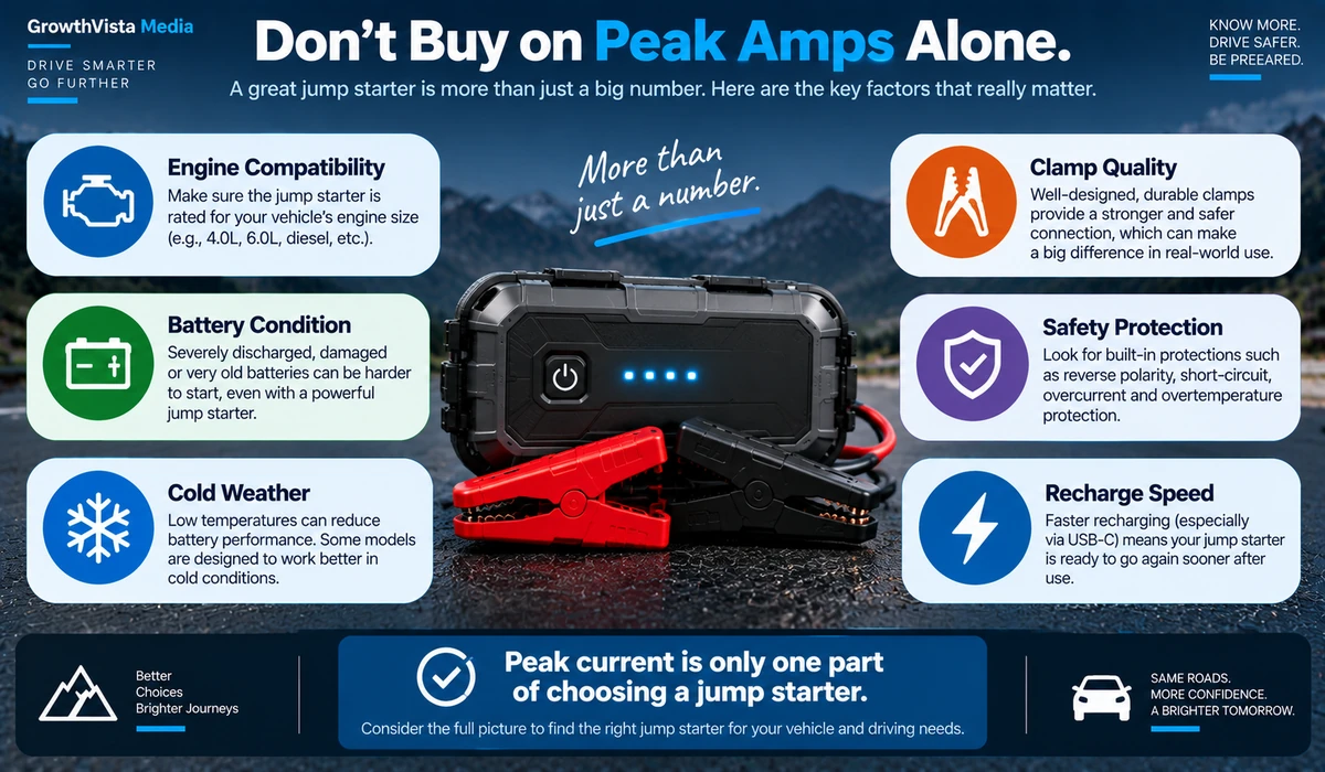 portable jump starter peak amps explained