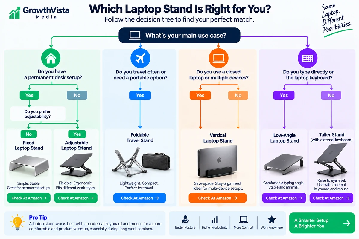Laptop stand buying decision tree