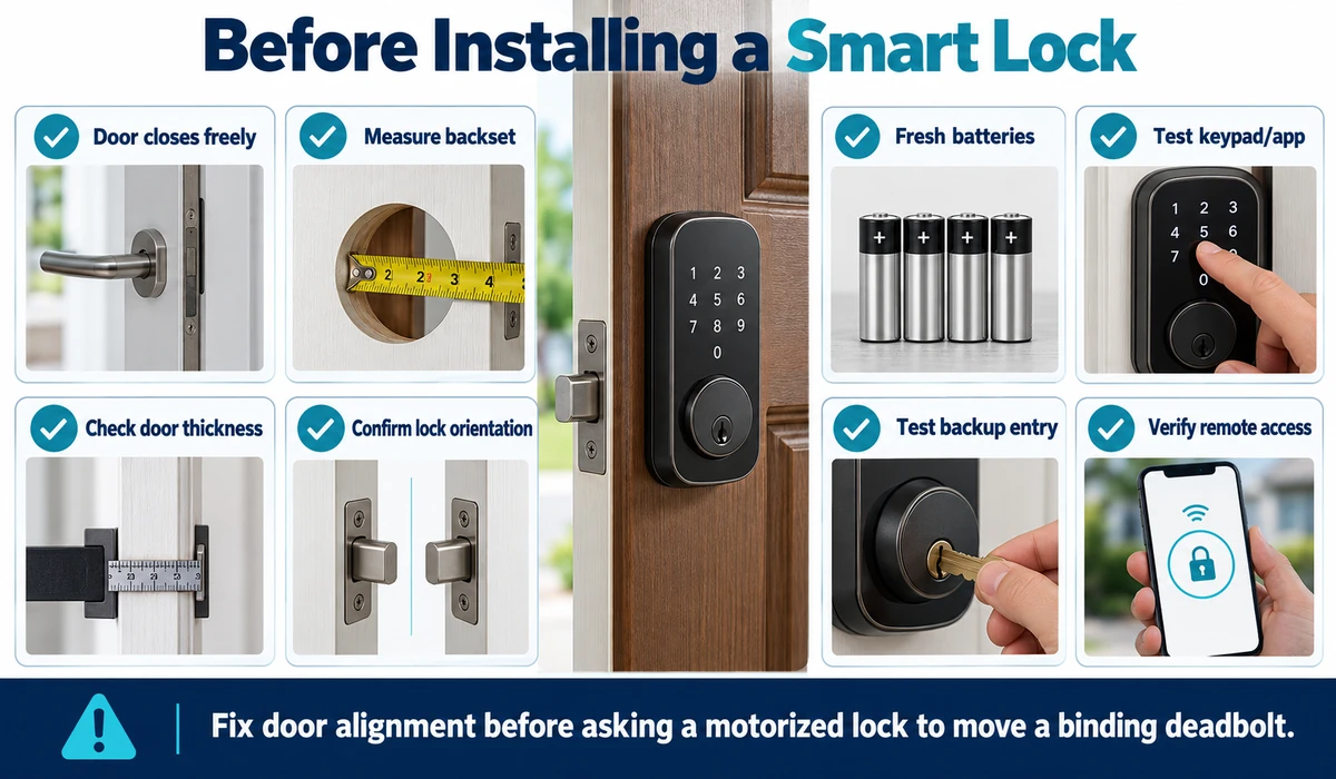 Smart lock installation compatibility checklist