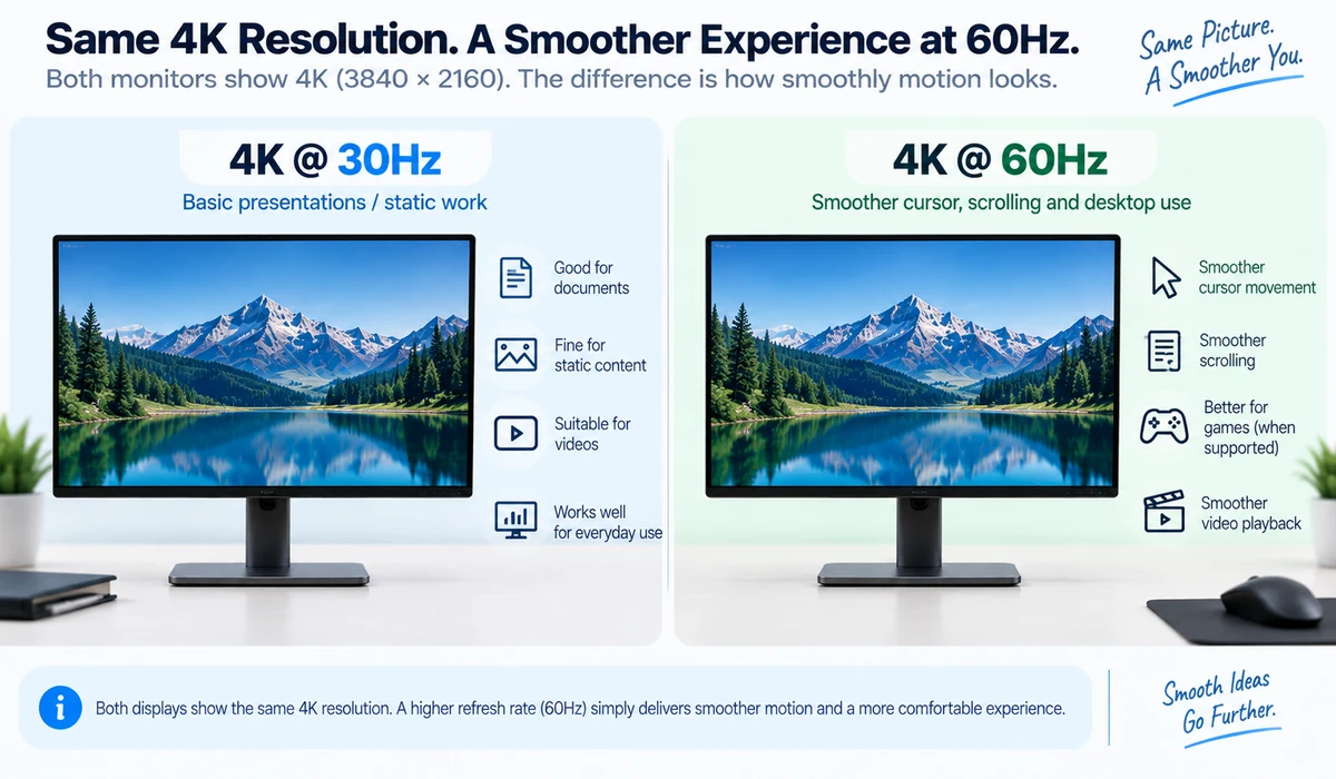 USB-C hub 4K30 versus 4K60 explanation