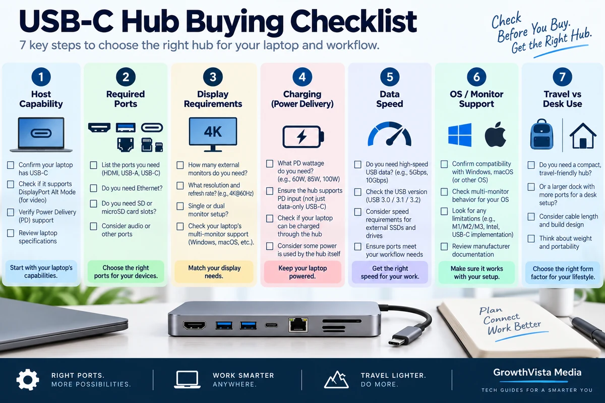 USB-C hub buying checklist