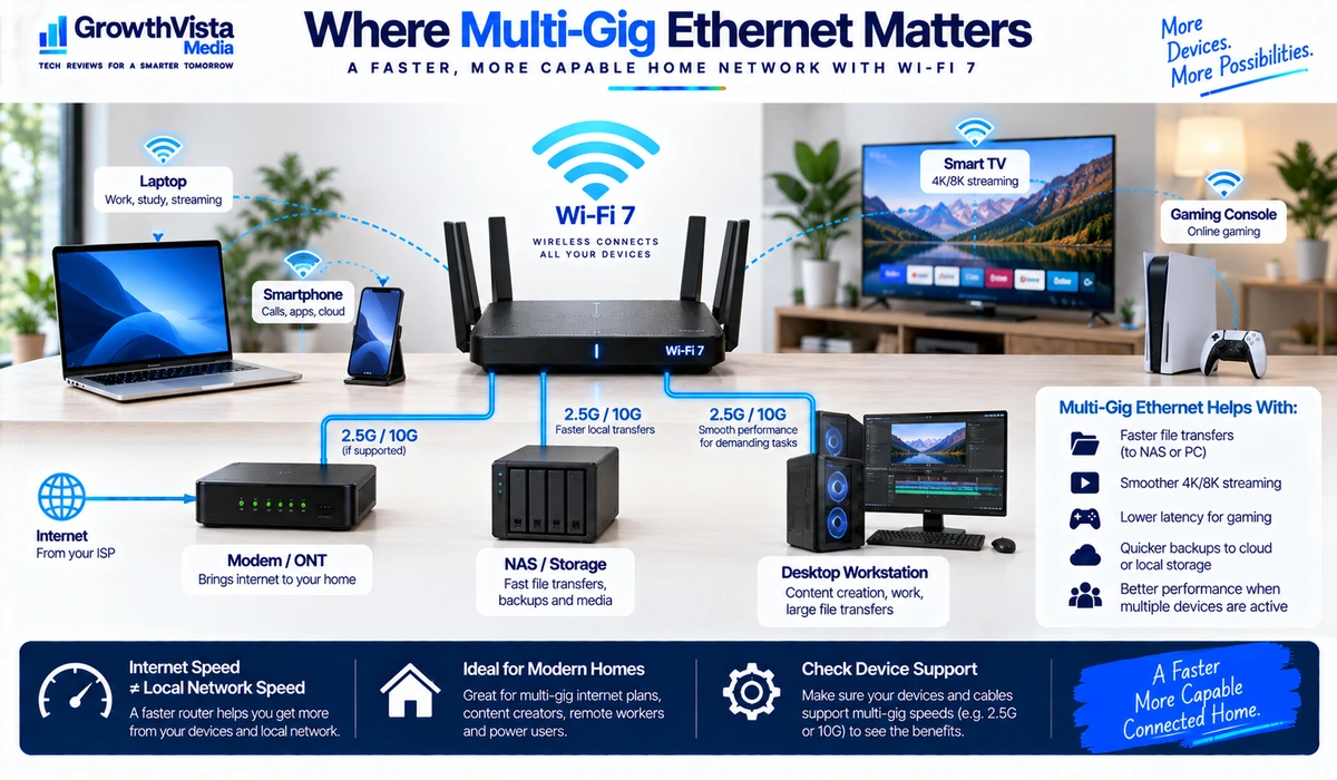 Wi-Fi 7 router multi-gig Ethernet home network diagram