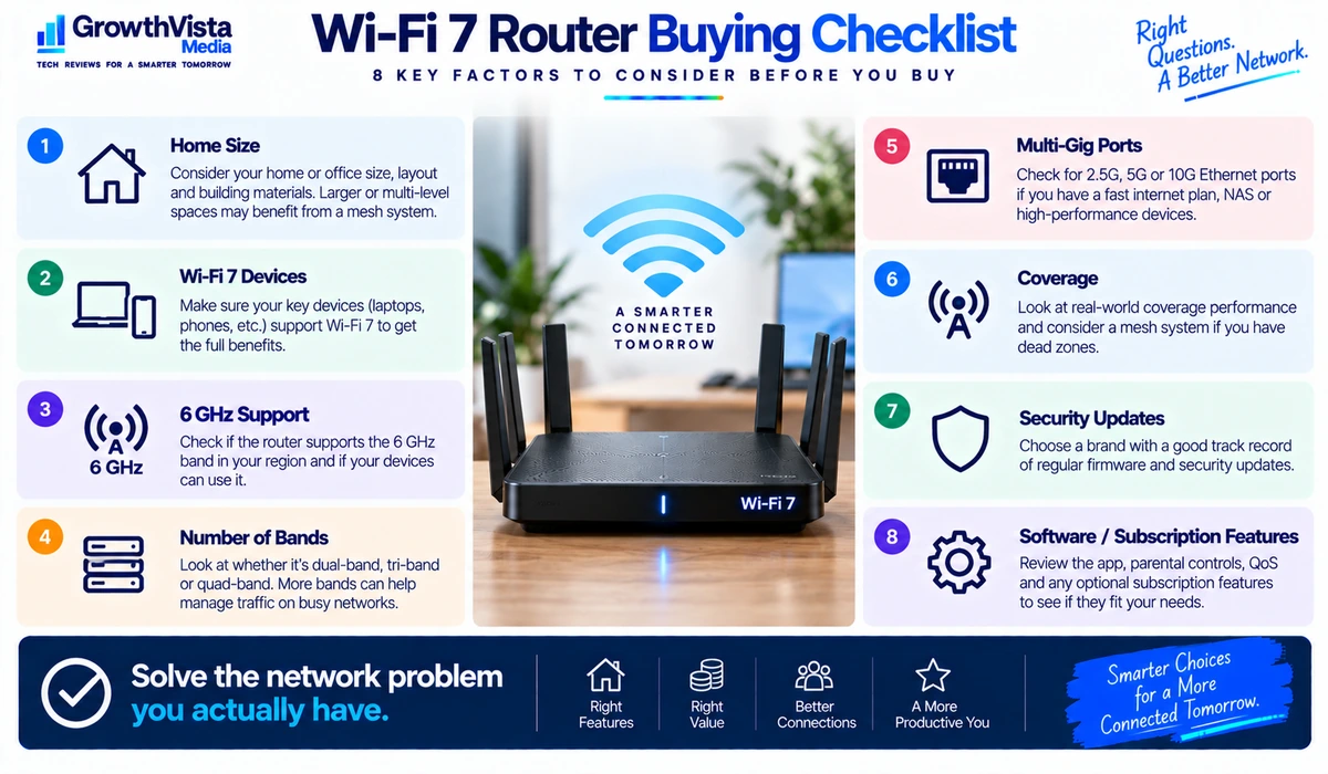 Wi-Fi 7 router buying checklist for home and office