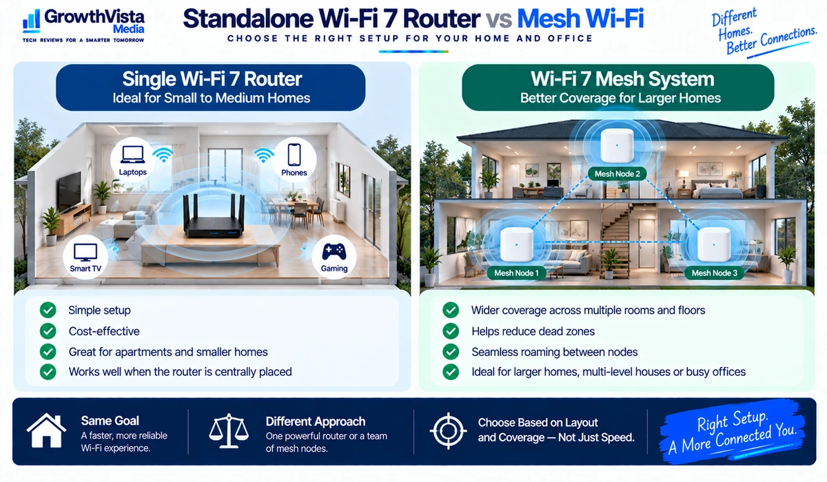 Standalone Wi-Fi router vs mesh Wi-Fi system
