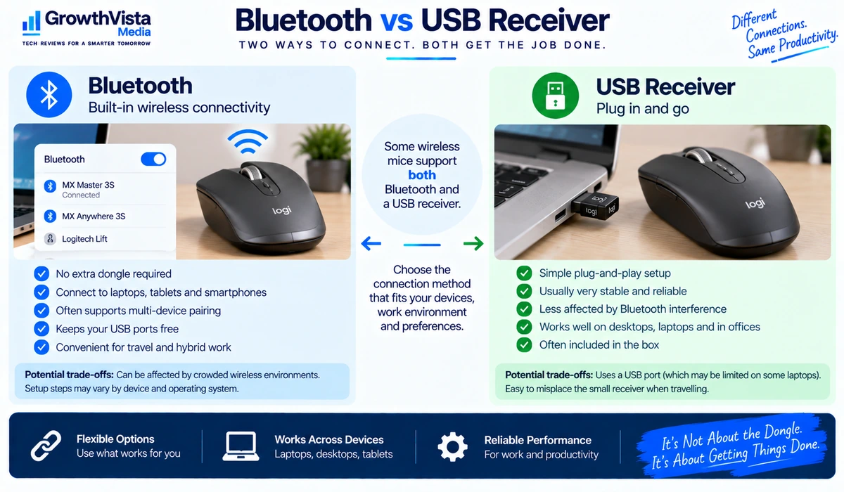Bluetooth vs USB receiver for wireless mice