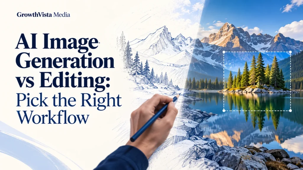 AI Image Generation vs Editing: Pick the Right Workflow featured editorial cover