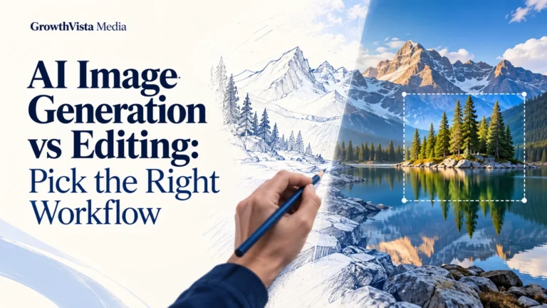 AI Image Generation vs Editing: Pick the Right Workflow featured editorial cover