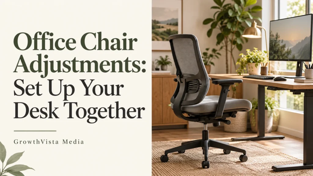 Office Chair Adjustments: Set Up Your Desk Together featured editorial cover