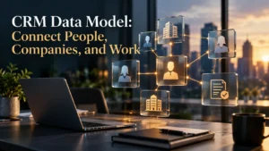 CRM Data Model: Connect People, Companies, and Work featured editorial cover