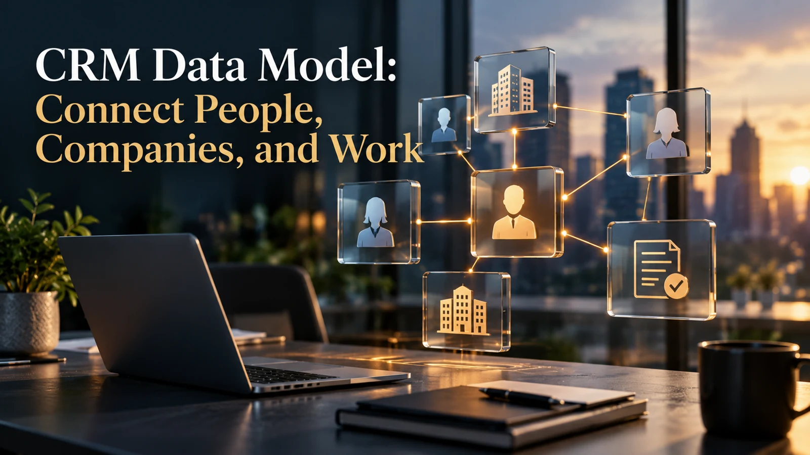 CRM Data Model: Connect People, Companies, and Work featured editorial cover