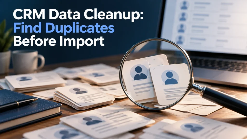 CRM Data Cleanup: Find Duplicates Before Import featured editorial cover