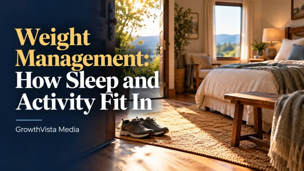 Weight Management: How Sleep and Activity Fit In: title over an editorial scene