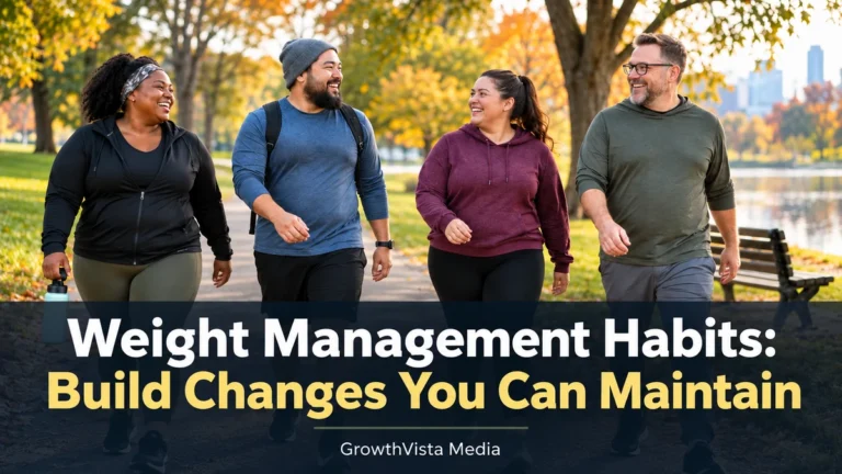 Weight Management Habits: Build Changes You Can Maintain: title over an editorial scene
