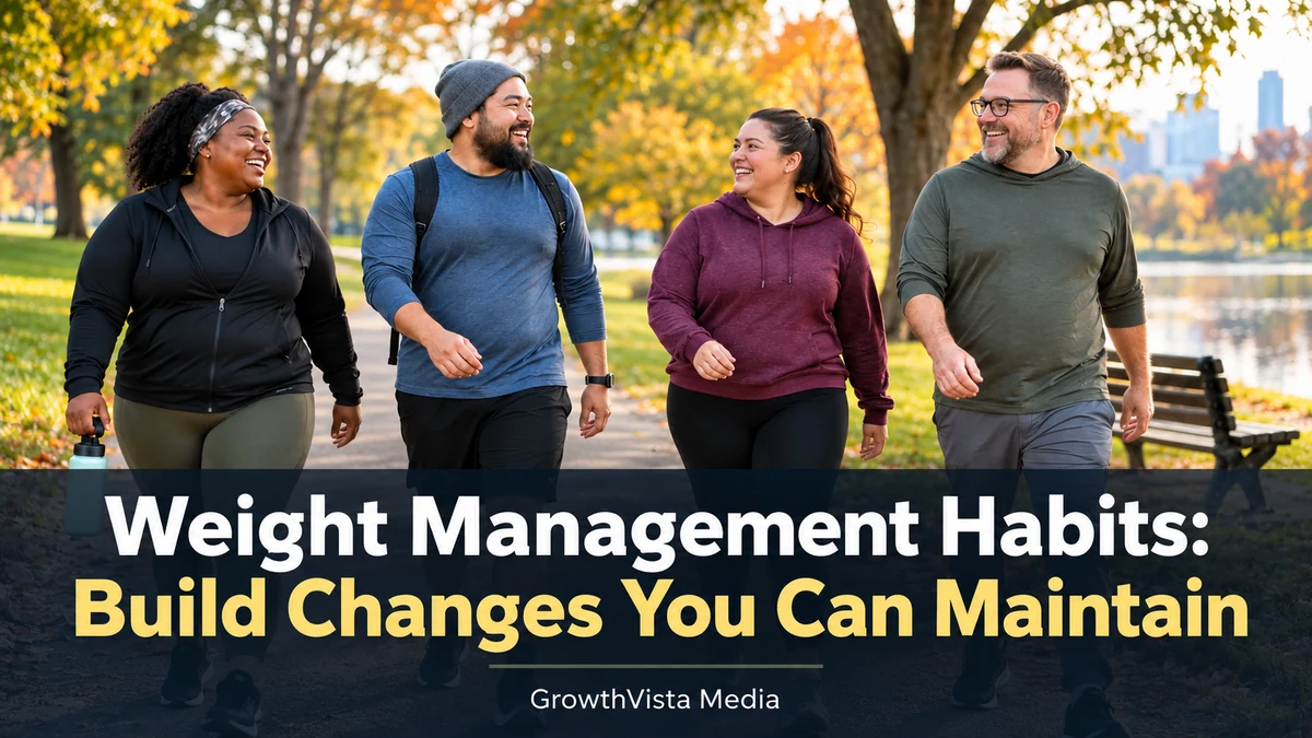 Weight Management Habits: Build Changes You Can Maintain: title over an editorial scene